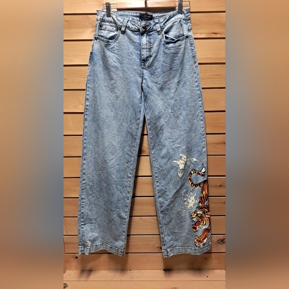 Ed Hardy Wide Legged Jeans Size 28 - Picture 2 of 7